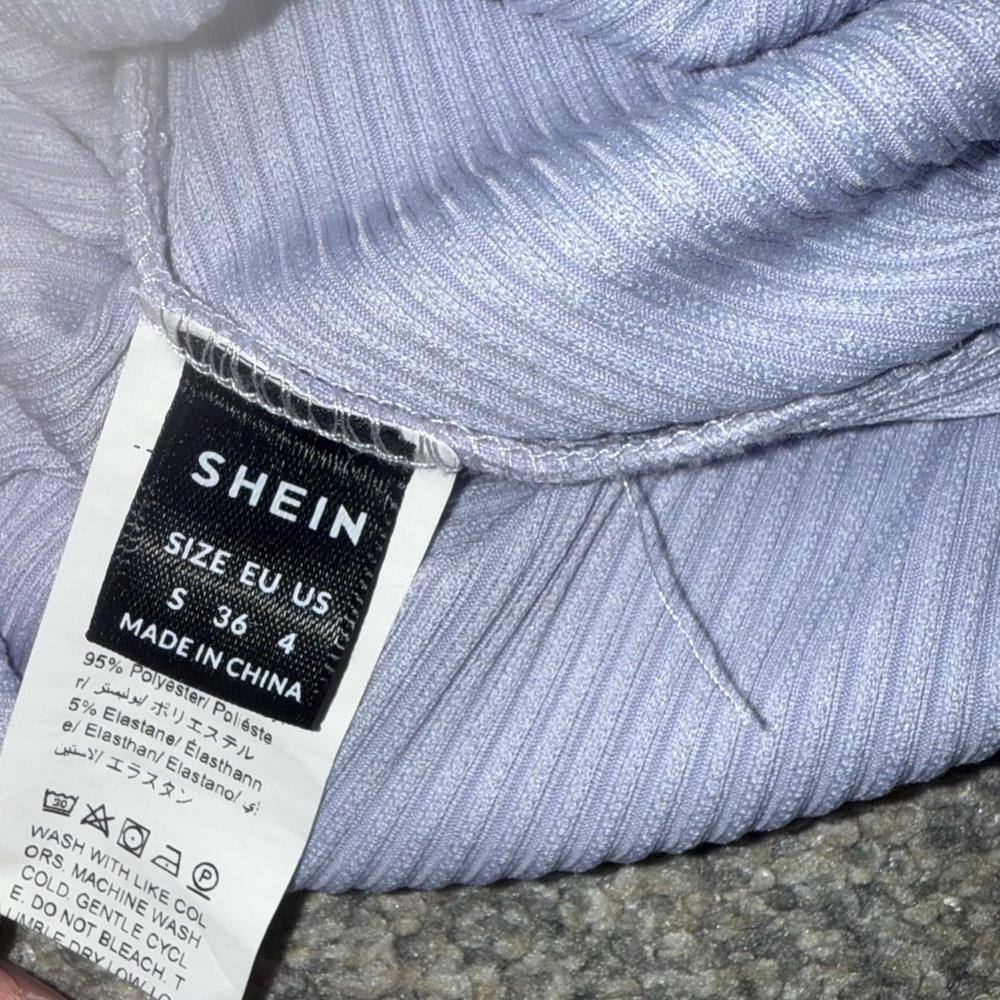 SHEIN Light Purple Ribbed Dress - Picture 3 of 4